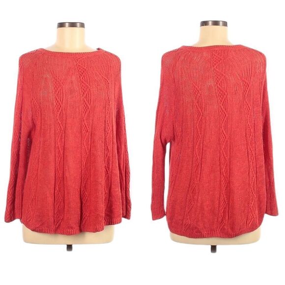 Anthropologie ROSIE NEIRA Cable Knit Linen Blend Sweater M - Picture 1 of 7